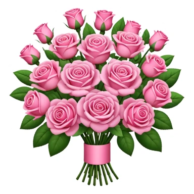 Huge pink flower bouquet with different flowers and pink tones and roses sticker