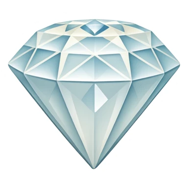 diamond shape carved from ivory emoji sticker