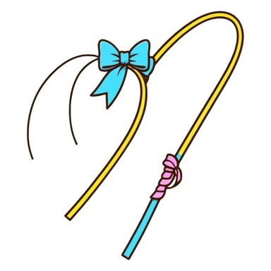 festive easter whip decorated with colorful bows and ribbons sticker