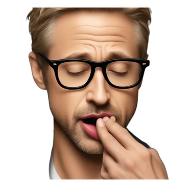 Ryan Gosling licking Jeff Goldblum’s face sticker