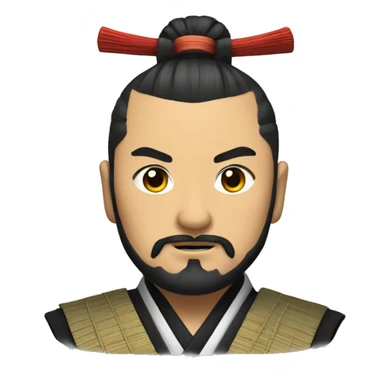 japanese topknot samurai sticker