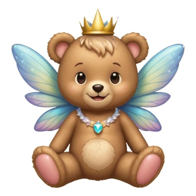 Teddy and fairy as a couple sticker