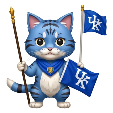Kentucky Wildcat with flag sticker