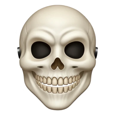Spooky bones Mask sticker