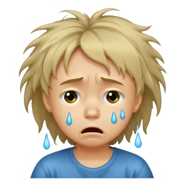 child crying on floor sticker