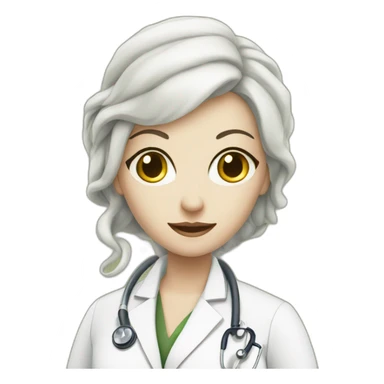 She white face doctor is in the form of a snake sticker