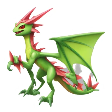 Full body sharp edgy shiny punk colorful Fairy-Flygon-Scyther-grovyle sticker