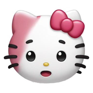Hello kitty with heart eyes sticker