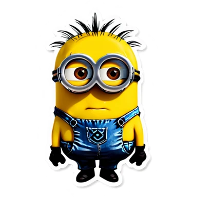 emo minion  sticker
