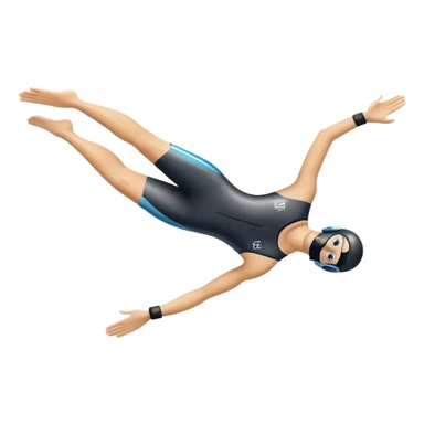 An icon showing a diver captured mid-air in a graceful pose above a pool, with a diving board behind and water below. Splash trails and motion lines emphasize precision and elegance. Transparent background highlights the beauty and focus of competitive diving. sticker