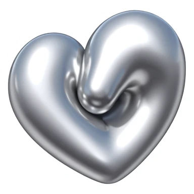 abstract parted forms, liquid silver chrome, sensual tension, erotic minimalism sticker