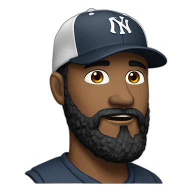 bold 32 y.o. man with dark beard and baseball obey cap sticker