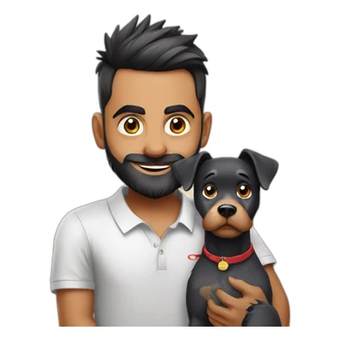 Virat Kohli with dog sticker