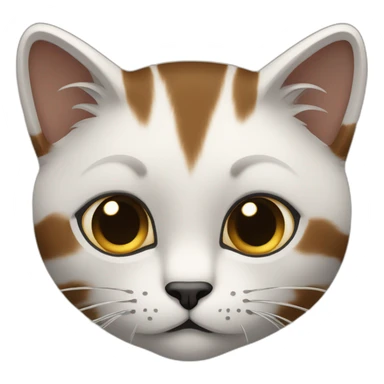 Tête de Chat avec pelage marron et noir sticker