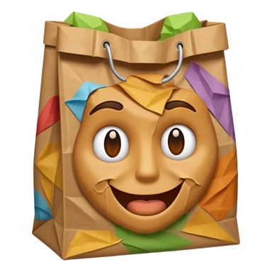 paper bag. negative  emoji sticker