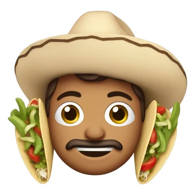 Mexican bean man tacos sticker