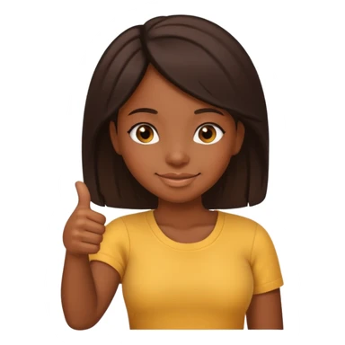 black girl thumbs up sticker