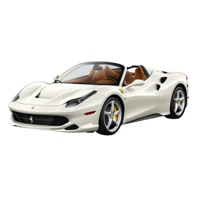 White ferrari sticker