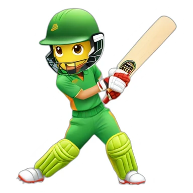 Cricket sports sticker