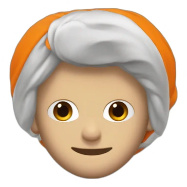 Emmanuel Macron avec un bandeau de ninja orange sticker