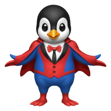 Penguin spiderman without a cape sticker