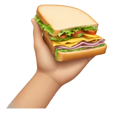 1 hand folding into sandwich  sticker