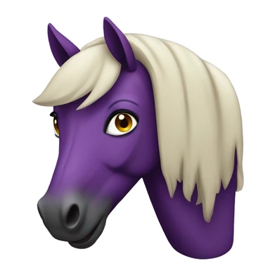 horse aubergine sticker