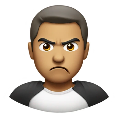 Angry face with the lips pouting  sticker