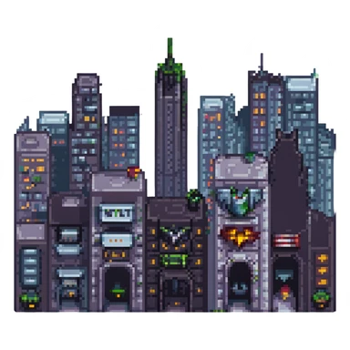 2д дом в стиле gotham city sticker