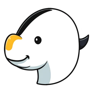 exaggerated large nose in profile sticker