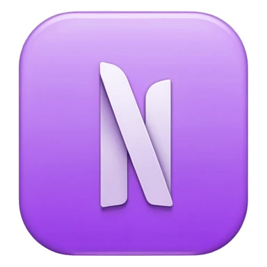 Netflix pretty aesthetic "N" logo in pastel purple sticker