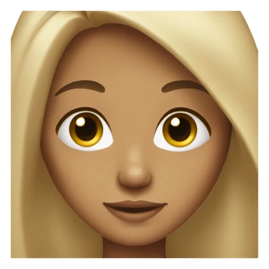 Tan girl with long black hair sticker