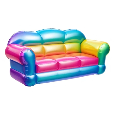 90’s Sparkly inflatable couch sticker