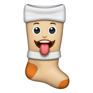 Sock in mouth sticker