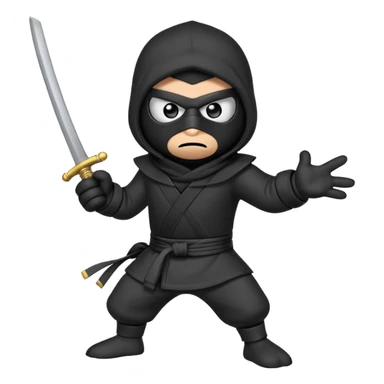 Club Penguin ninja character in action pose sticker