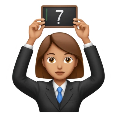 a jury member raising a score card above their head, simple, no text on card sticker