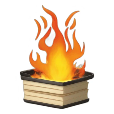 a cookbook on fire sticker