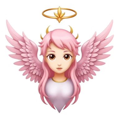 6 winged seraphim light pink sticker