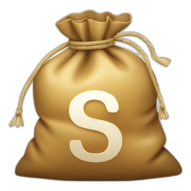 a bag of money with a ruble symbol sticker