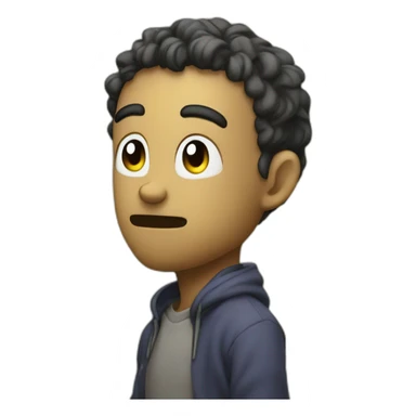 anime character hard thinking about trivia question, question mark background sticker