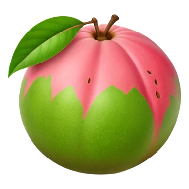 guava fruit, tropical fruit with pink flesh sticker