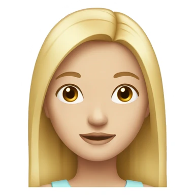 Girl with blonde hair white skin and hazel eyes  sticker