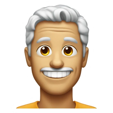 man smiling creepily with lots of wrinkles sticker