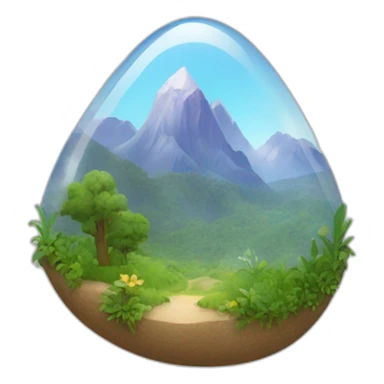 Crea un emoji con el nombre crystal relacionado con la naturaleza sticker