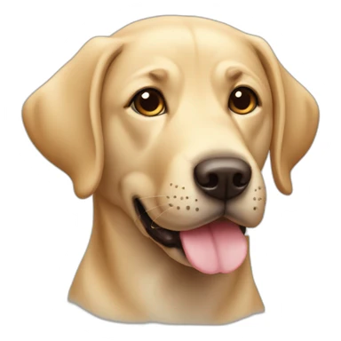 cute labrador dog face sticker