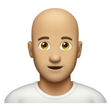 Bald head with a light beard sticker