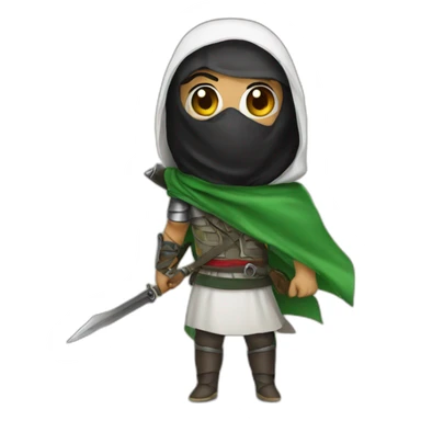 Masked Palestinian warrior sticker