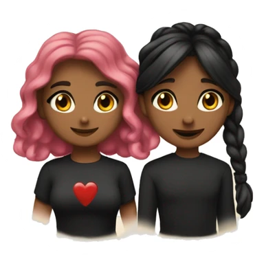 Letter D with these two ❤️🖤 sticker