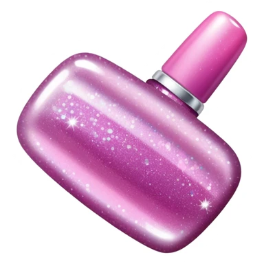 Pink glitter nail polish sticker