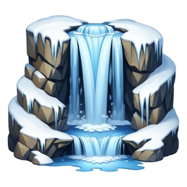 winter snow waterfall sticker